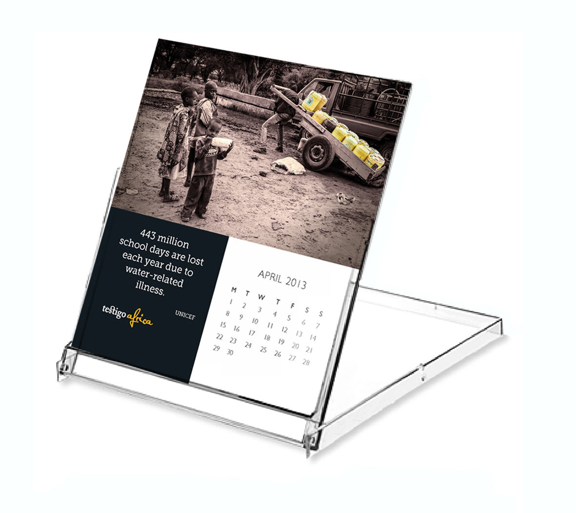Photo of the 2013 desktop calendar setup