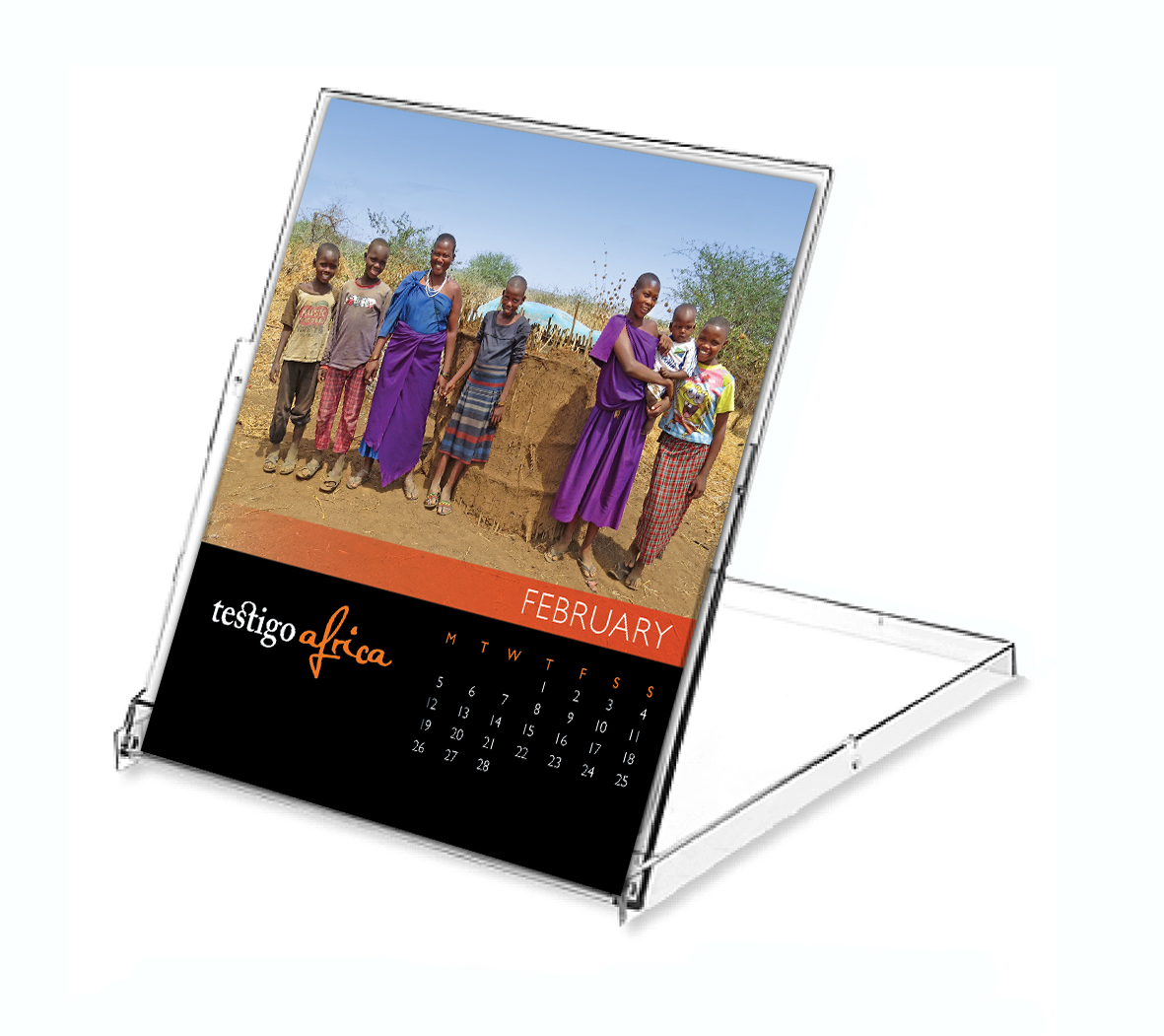 Photo of the 2018 desktop calendar setup